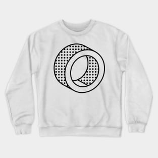 3D Ben Day Dot Isometric Letter O Crewneck Sweatshirt